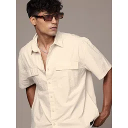 The Roadster Life Co. Pure Cotton Crop-Shoulder Sleeves Relaxed Fit Casual Shirt-picture-38