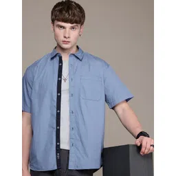 The Roadster Life Co. Pure Cotton Drop-Shoulder Sleeves Relaxed Fit Casual Shirt-picture-33