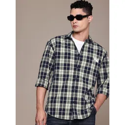 The Roadster Life Co. Pure Cotton Opaque Checked Relaxed Fit Casual Shirt-picture-28