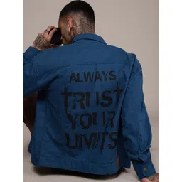 The Roadster Life Co. Pure Cotton Relaxed Fit Typography Printed Denim Jacket-picture-31