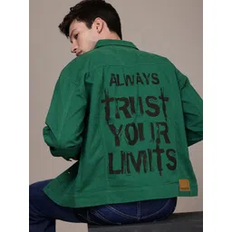 The Roadster Life Co. Pure Cotton Relaxed Fit Typography Printed Denim Jacket-picture-32