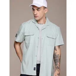 The Roadster Life Co. Pure Cotton Self Design Textured Relaxed Fit Casual Shirt-picture-40