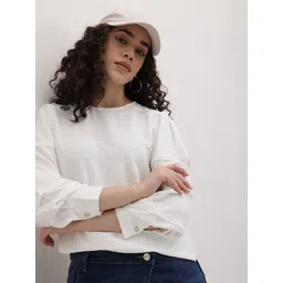 The Roadster Life Co. Round Neck Lace Up Regular Top-picture-34