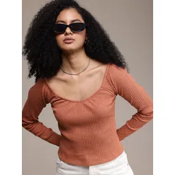 The Roadster Life Co. Scoop Neck Ribbed Fitted Top-picture-30