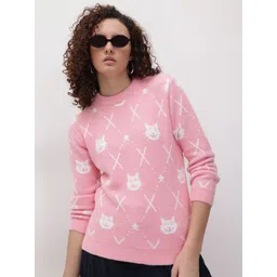 The Roadster Life Co. Self Design Conversational Woollen Pullover-picture-40