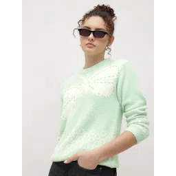 The Roadster Life Co. Self Design Embellished Pullover-picture-31