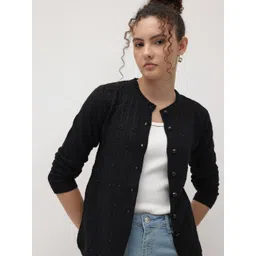 The Roadster Life Co. Self Design Geometric Woollen Cardigan-picture-21