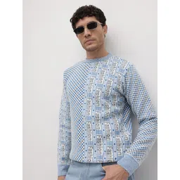 The Roadster Life Co. Self Design Geomtric Woollen Pullover-picture-17