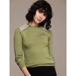 The Roadster Life Co. Solid Pullover Sweater with Zip Detail-picture-23