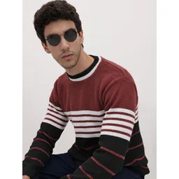 The Roadster Life Co. Striped Waffle Knit Pullover-picture-22