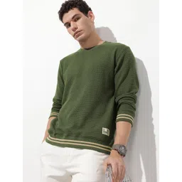 The Roadster Life Co. Striped Waffle Textured Sweatshirt-picture-41