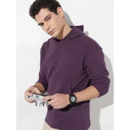 The Roadster Life Co. Textured Hooded Relaxed Fit Sweatshirt-picture-33