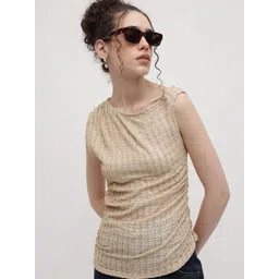 The Roadster Life Co. Textured Open Weave Ruched Top-picture-39