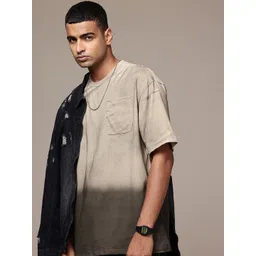 The Roadster Life Co. Tie and Dye Drop-Shoulder Sleeves Pure Cotton Oversized T-shirt-picture-29