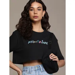 The Roadster Life Co. Typography Printed Drop-Shoulder Sleeves Casual T-shirt-picture-31