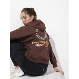 The Roadster Life Co. Typography Printed Hooded Drop-Shoulder Sleeves Sweatshirt-picture-29