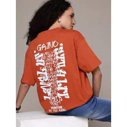 The Roadster Life Co. Typography Printed Oversized Pure Cotton T-shirt-picture-31