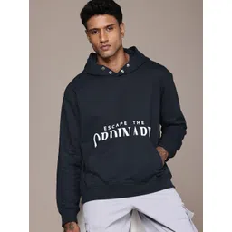 The Roadster Life Co. Typography Printed Relaxed Fit Hooded Pullover Sweatshirt-picture-28
