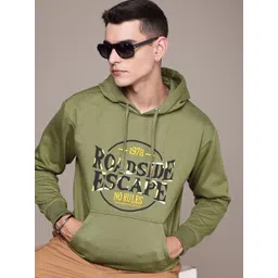 The Roadster Life Co. Typography Printed Relaxed Fit Hooded Pullover Sweatshirt-picture-21