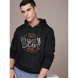 The Roadster Life Co. Typography Printed Relaxed Fit Hooded Pullover Sweatshirt-picture-24