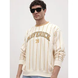 The Roadster Life Co. Varsity Print Striped Relaxed Fit Sweatshirt-picture-26