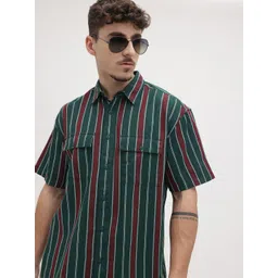 The Roadster Life Co. Vertical Stripes Pure Cotton Relaxed Fit Shirt-picture-30
