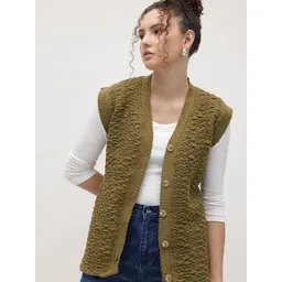 The Roadster Life Co. Women Self Design Longline Cardigan-image-49