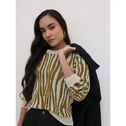 The Roadster Life Co. Women Self Design Pullover-image-13