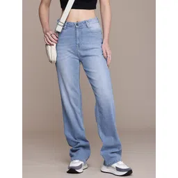 The Roadster Life Co. Women Straight Fit Heavy Fade Stretchable Jeans-picture-35