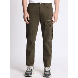 The Roadster Lifestlye Co Pure Cotton Cargo Trousers With Zip Detail-picture-20