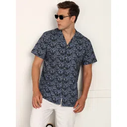 The Roadster Lifestyle Co Abstract Printed Pure Cotton Relaxed-Fit Shirt-image-38