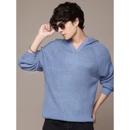 The Roadster Lifestyle Co. Acrylic Ribbed Hooded Pullover-picture-29