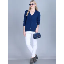 The Roadster Lifestyle Co Acrylic V-Neck Cardigan-picture-13