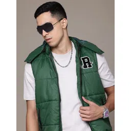 The Roadster Lifestyle Co. Brand Logo Print Padded Gilet Jacket-picture-19