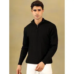 The Roadster Lifestyle Co Cable Knit High Neck Zipper Sweater-picture-16