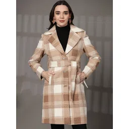 The Roadster Lifestyle Co Checked Wool Single-Breasted Notched Lapel Collar Overcoat-picture-29