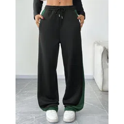 The Roadster Lifestyle Co Colourblocked Mid-Rise Loose Fit Parachute Trousers-picture-32