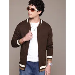 The Roadster Lifestyle Co. Contrast Collar Front-Open Sweater-picture-20