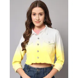 The Roadster Lifestyle Co Cotton Denim Crop Jacket-picture-13