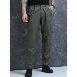 The Roadster Lifestyle Co Cotton Relaxed Fit Regular Trousers-picture-17