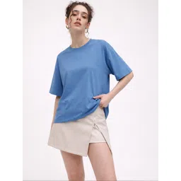 The Roadster Lifestyle Co Cotton Round Neck Oversized T-shirt-picture-26