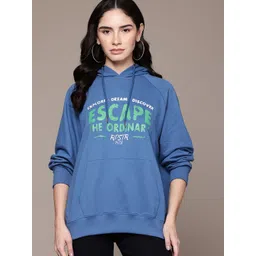 The Roadster Lifestyle Co. Drop-Shoulder Printed Oversized Hooded Sweatshirt-picture-12
