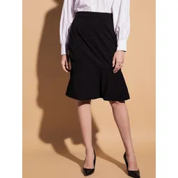 The Roadster Lifestyle Co Fish Cut Midi Straight Skirt-picture-31