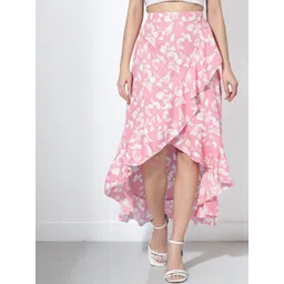 The Roadster Lifestyle Co. Floral Printed Wrap Maxi Skirt-picture-29