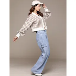 The Roadster Lifestyle Co. Houndstooth Acrylic Cardigan-picture-37