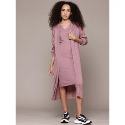 The Roadster Lifestyle Co. Jumper Midi Dress with Shrug-picture-25