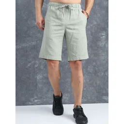 The Roadster Lifestyle Co Linen Relaxed Fit Shorts-picture-37