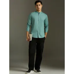 The Roadster Lifestyle Co Mandarin Collar Shirts-picture-32