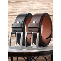 The Roadster Lifestyle Co Men 2-Pcs Leather-Trim Braided Belt-picture-31