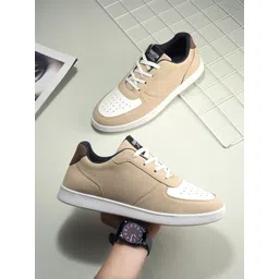 The Roadster Lifestyle Co. Men Beige Round Toe Lightweight Sneakers-picture-35